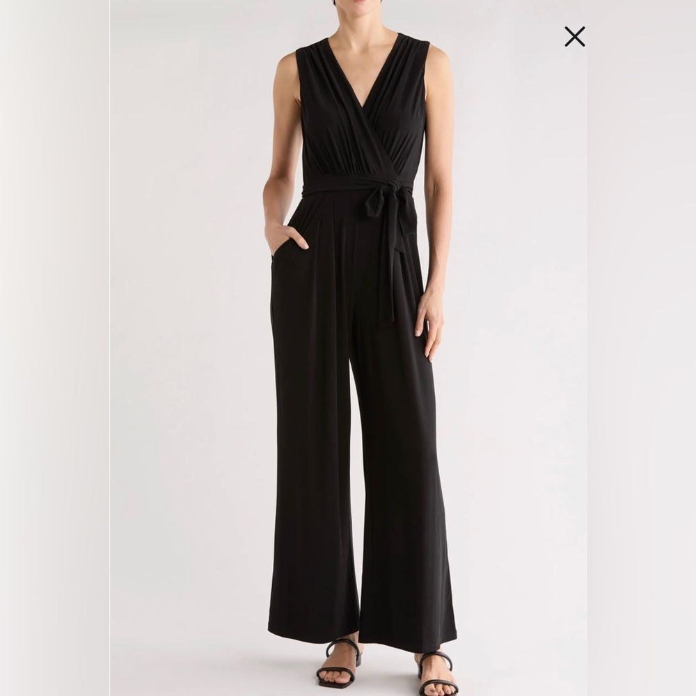 Vince Camuto Black Sleeveless Jumpsuit